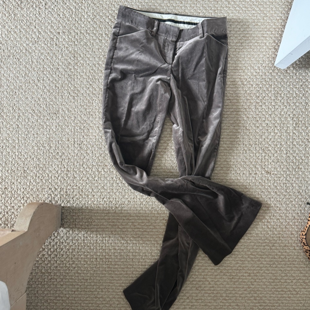 Theory low waist velvet trousers pants
